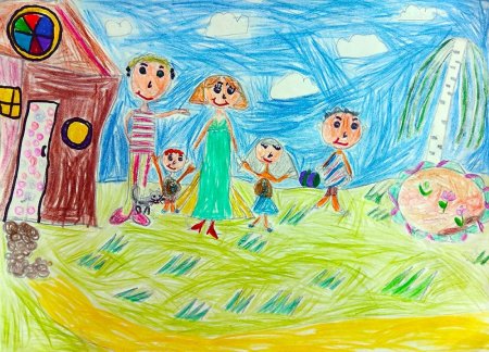 Рисунок семьи детский