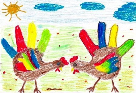 Рисование восковыми мелками для детей