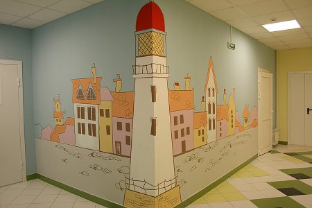 Роспись стен в детском саду