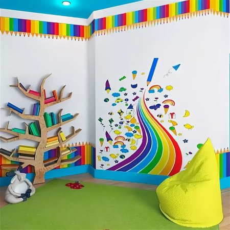 Декор стен в детском саду