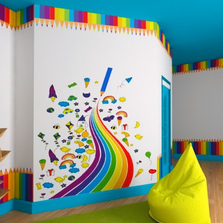 Декорация стен в детском саду