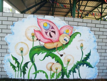 Роспись детской веранды