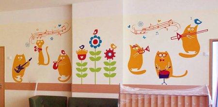 Стены в музыкальном зале