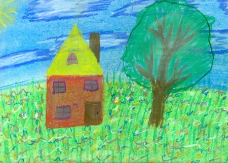 Нарисуй картинку на тему наш Волшебный зелёный дом