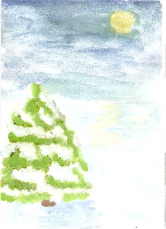 Зимнее утро Пушкин рисунок