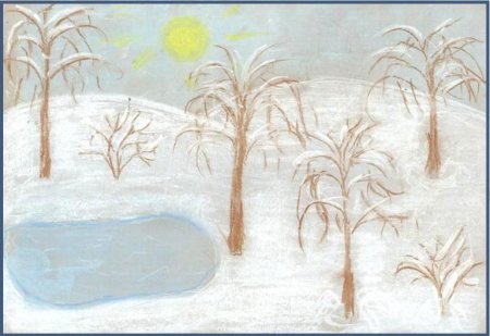 Рисунок к произведению зимнее утро