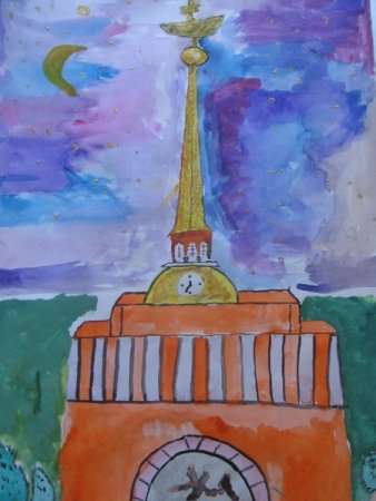 Тауэрский мост акварель