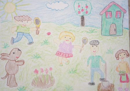 Детские рисунки семьи