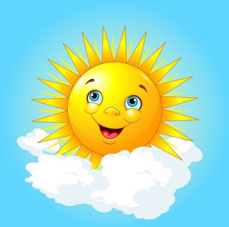 Солнышко на небе улыбается