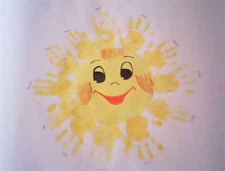 Нетрадиционное рисование солнышко лучистое