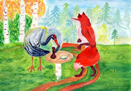 Лиса и журавль