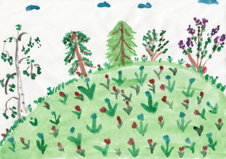 Рисование лес в подготовительной группе