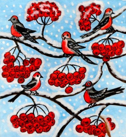 Дерево рябина Снегири