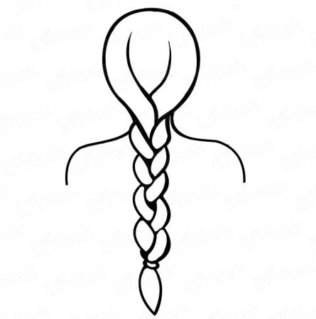 Коса раскраска