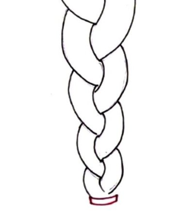 Нарисовать косичку