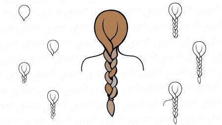 Рисование косички