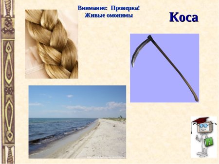 Коса значения несколько