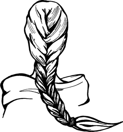 Коса на карандаше