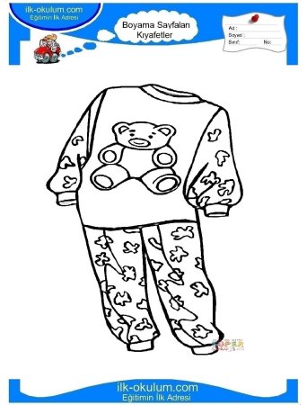 Пижама детская раскраска