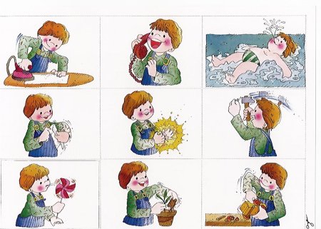 Карточки с изображением действий