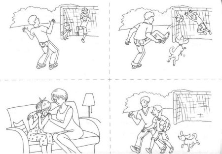 Сюжетные картинки раскраски