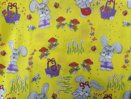 Бязь детская набивная ангелы