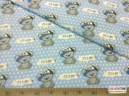 Ткань с изображением медведей