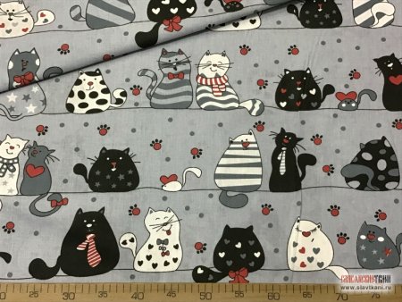 Ткани с изображением кошек