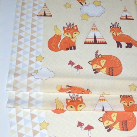 Ткань Шуйские ситцы детская лисята 150 203611