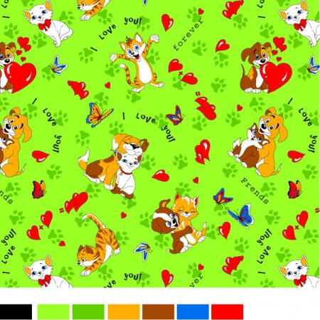 Ситец с детским рисунком