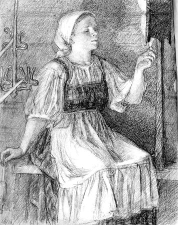 Крестьянка с коромыслом