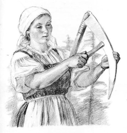 Одежда крестьянки в древней Руси