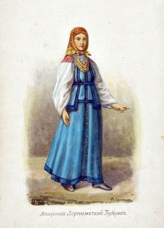 Крестьянка в народном костюме