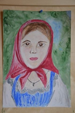 Сельская женщина мультяшная