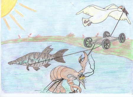 Иллюстрацияк басне лебедь РК