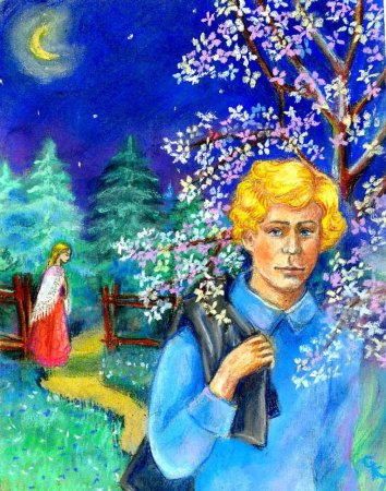 Черемуха Есенин рисунок