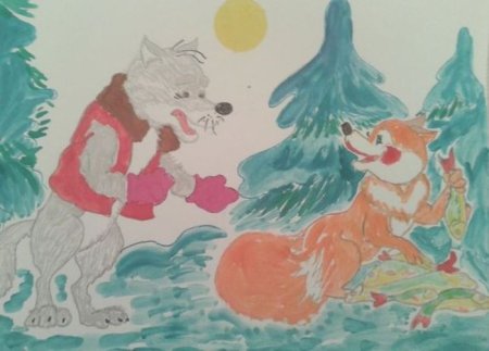 Раскраски к сказке Лисичка сестричка и серый волк