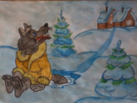 Лисичка сестричка и серый волк рисунок детский