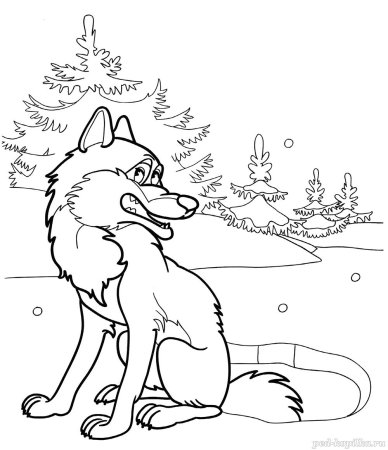 Рисунок к сказке лиса и волк