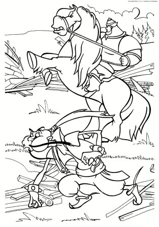 Илья Муромец и Соловей разбойник для срисовки