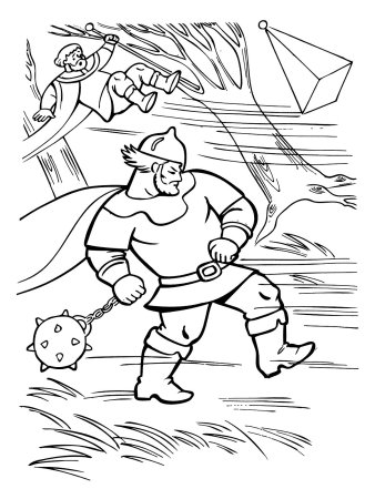 Рисунок к сказке Илья Муромец и Соловей разбойник для детей