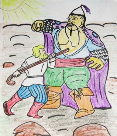 Илья Муромец и Святогор раскраска