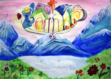 Рисунки детей горы мой Алтай