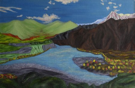 Горный Алтай рисовать