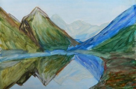 Рисунки алтайских гор