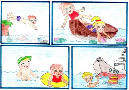 Безопасность на воде рисунок
