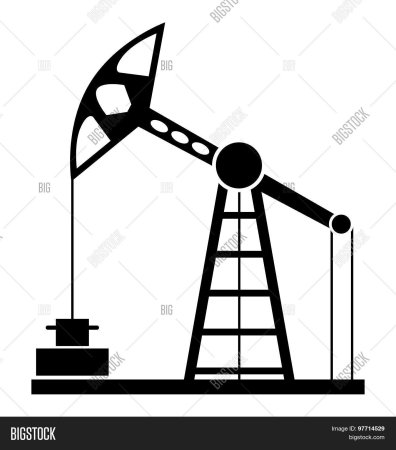 Нефтяная вышка трафарет
