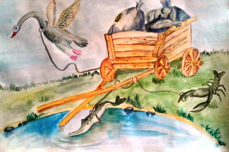 Иван Крылов лебедь щука Ирак