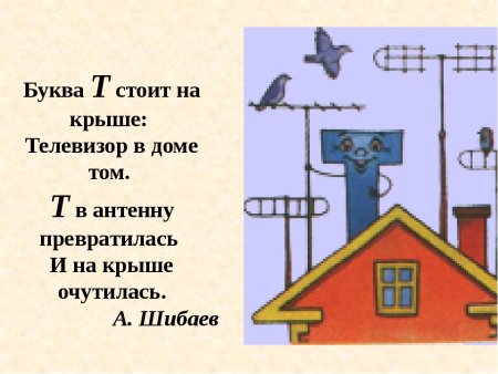 На что похожа буква т