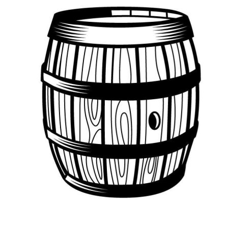 Бочка черно белая